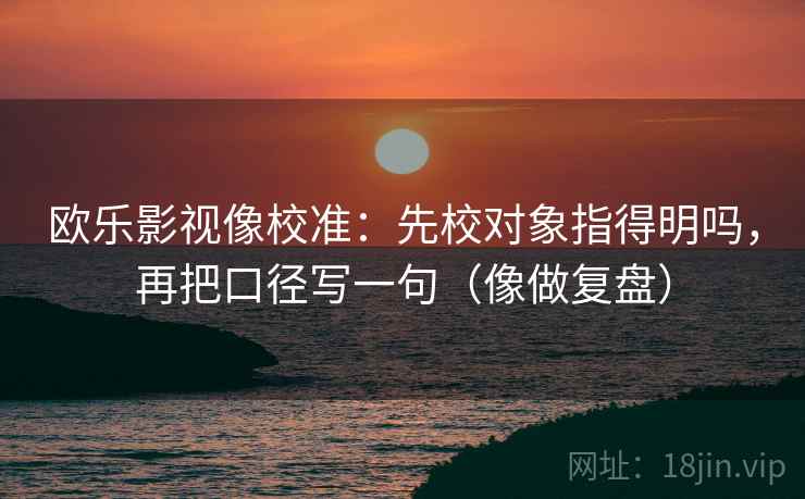 欧乐影视像校准：先校对象指得明吗，再把口径写一句（像做复盘）
